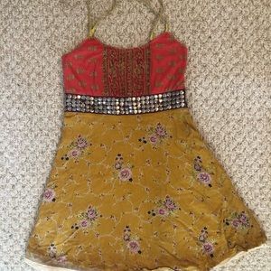 Free People Floral Print Sparkle Dress (Size 8)
